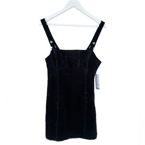 Urban Outfitters Corduroy Black Mini Dress NWT